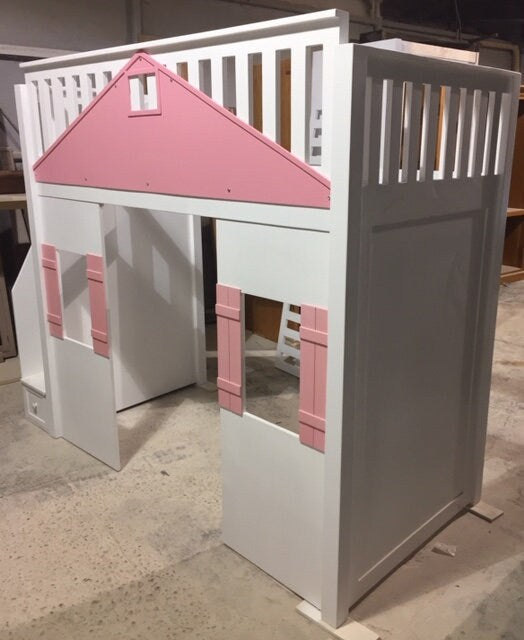 Handcrafted Doll House Loft Bed-