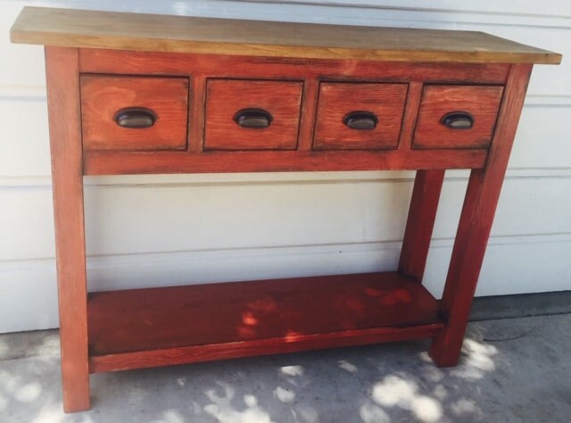 Handcrafted Solid Wood Sofa/Console Table