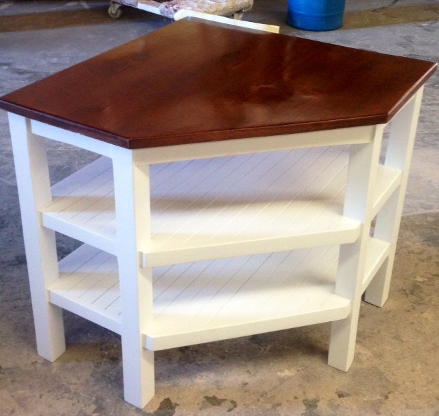 Handcrafted Corner Table Solid Wood