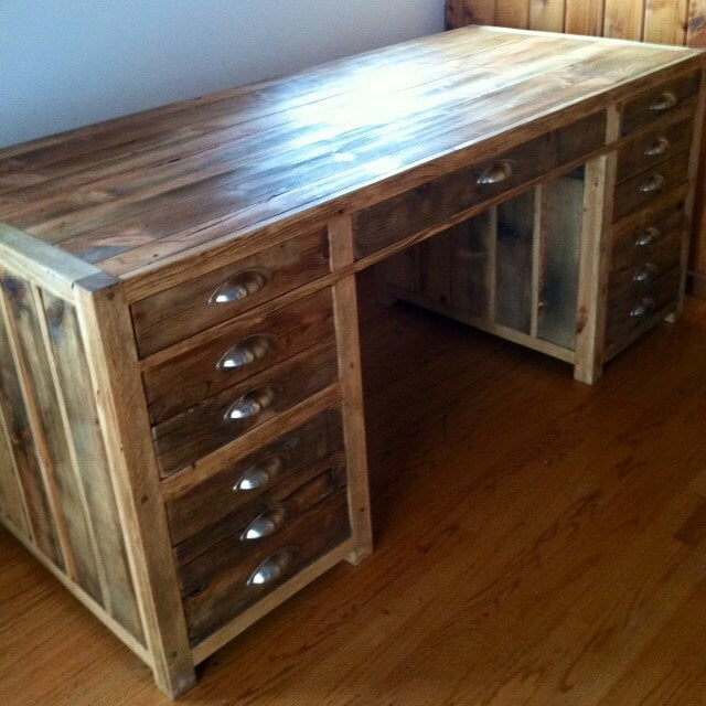 Aged/Salvaged Wood Desk