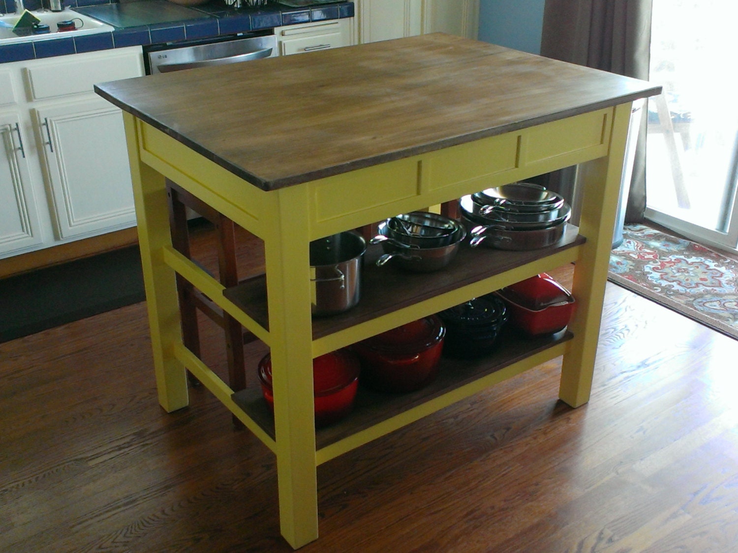 Handcrafted Kitchen Island Solid Wood