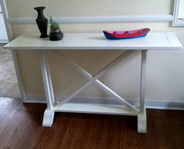 Handcrafted Solid Wood Sofa/Console Table